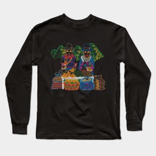 SILVIA MARKET GUAMBIANO SOUTH AMERICA COLOMBIA - linework Long Sleeve T-Shirt